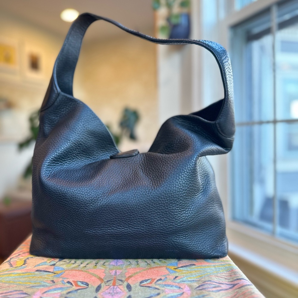 Dooney & Bourke Genuine Black Leather Shoulder Bag Vintage - Picture 5 of 11